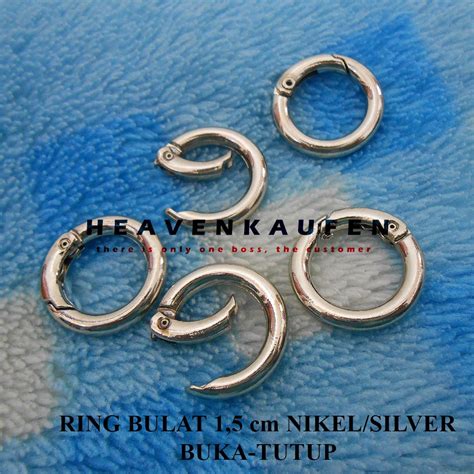 Jual Ring Bulat Ring O Model Buka Tutup Nikel Silver Diameter