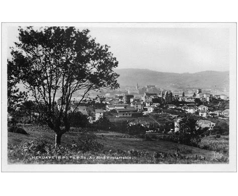 Carte Postale Ancienne Hendaye Au Fond Fontarabie Carte Photo