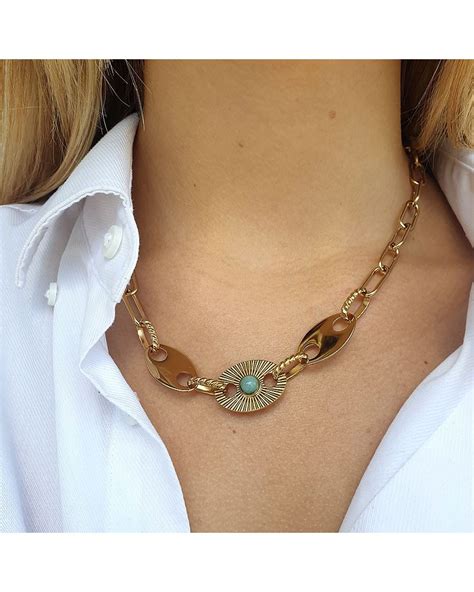 Collier Pierre Turquoise Mil Mila Zosha Collection