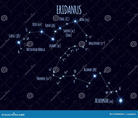 Eridanus Constellation D Symbol Constellation Icon In Isometric Style