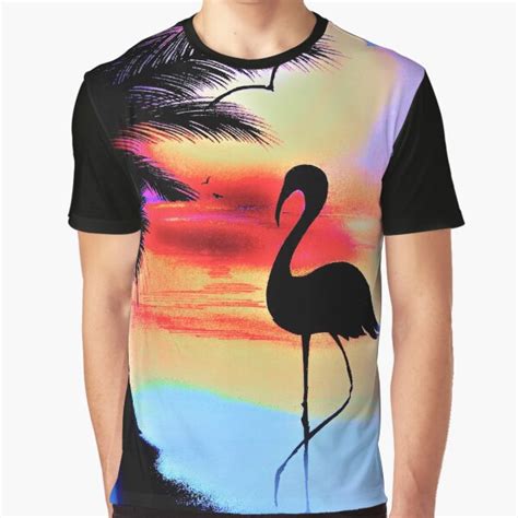 Tropical Sunset Silhouette Flamingo T Shirt For Sale By Jacquline8689 Redbubble Tropical