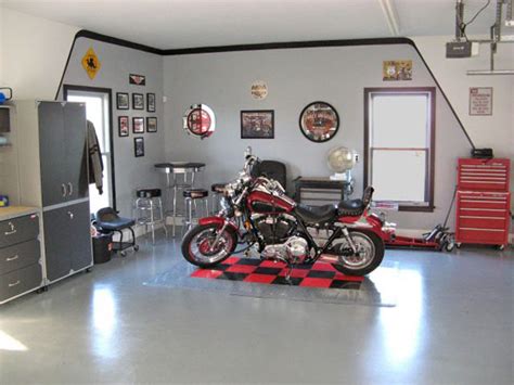 Dream Motorcycle Garages Park Your Ride In Style At Night