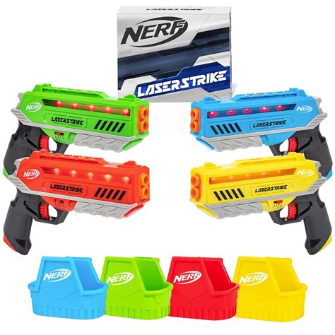 NERF Laser Strike Paquete De Etiquetas Lazer Para 4 Jugadores Juego