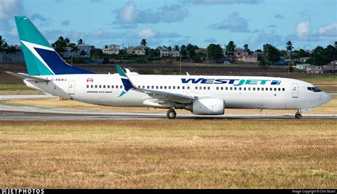 C FKWJ Boeing 737 8CT WestJet Airlines Che Stuart JetPhotos