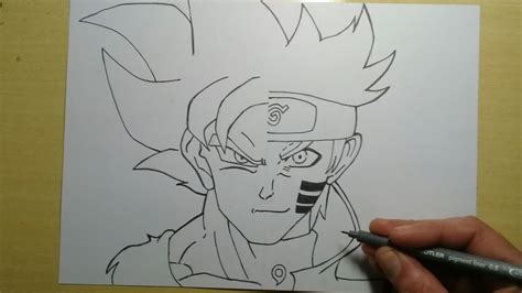 Metade Goku Metade Naruto Desenhando Ao Vivo Part Youtube