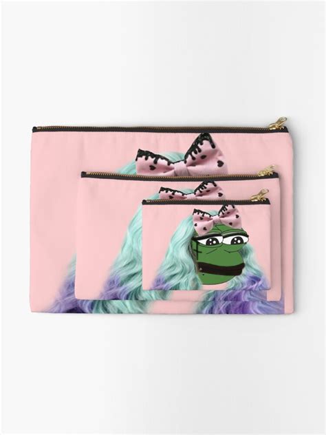 Pastel Goth Pepe Zipper Pouch For Sale By Coolni1 Redbubble