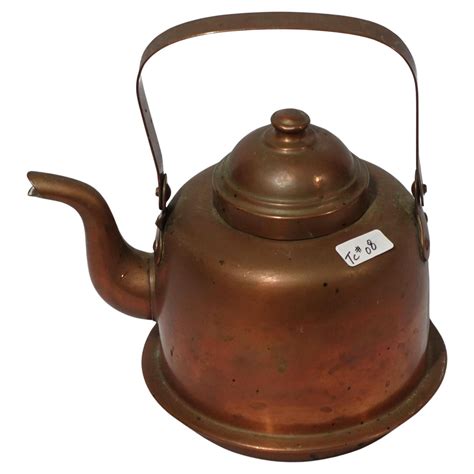 19th C English Copper Apple Kettle With Brass Detailing At 1stDibs