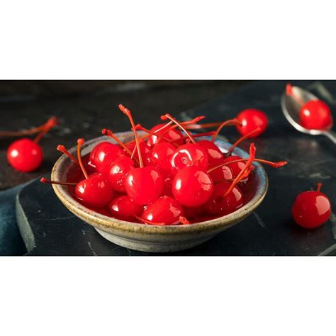 Maraschino Cherries โปรแรง ถูกทีสุด เชอรรี่แดงมีก้าน ในน้ำเชื่อม 737 G Olivia โอลิเวียร์ มารา