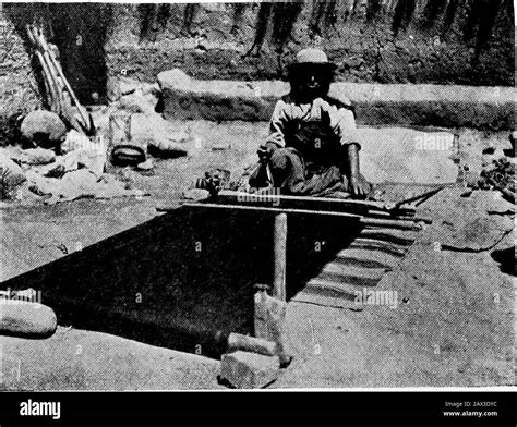 Under The Southern Cross In South America Indian Girl Spinning Ruins