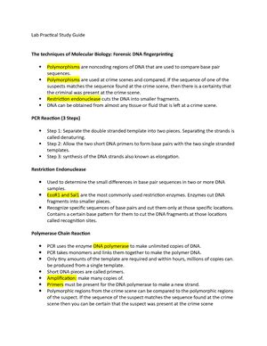 Biology Lab Practical Study Guide Name Date Biology Lab