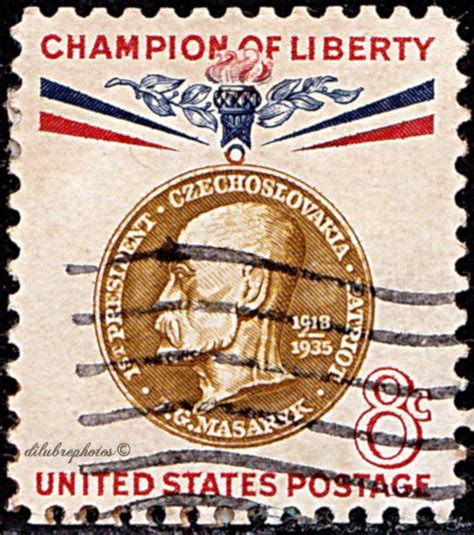 Usa Champion Of Liberty Issue Masaryk Founder And Pres Of