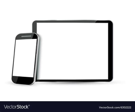 Computer screen tablet pc and mobile phone Vector Image