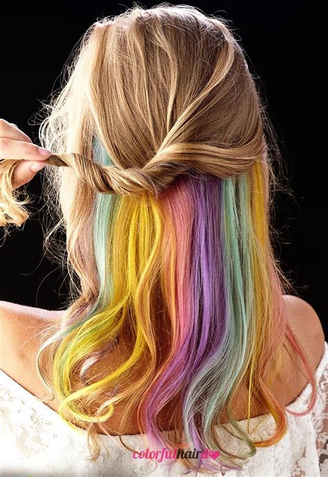 The Hidden Rainbow Hair Trend Do You Know About The Hidden Rainbow Hair Trend This Is A Part Of