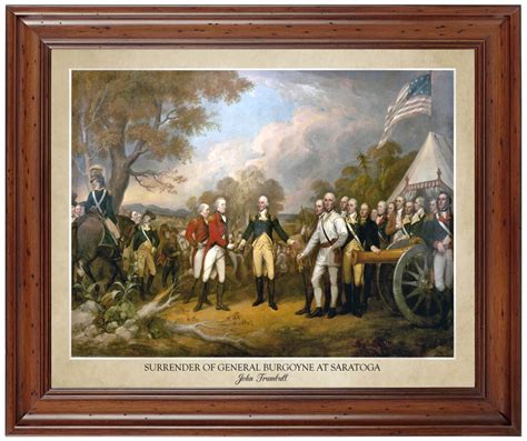 Surrender Of General Burgoyne At Saratoga By John Trumbull 18x24 Print