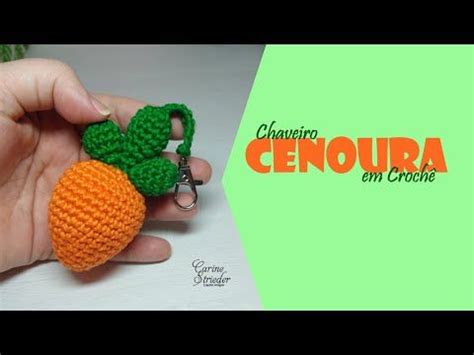 Chaveiro em forma de Cenoura por Carine Strieder YouTube Acessórios