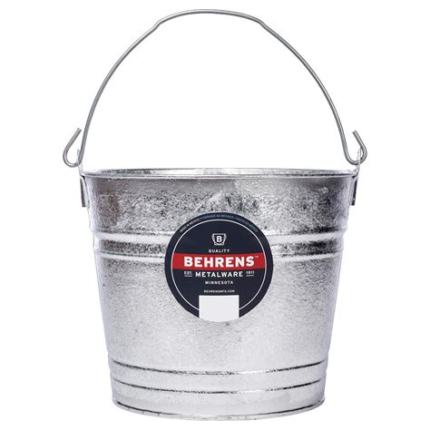 Behrens 12 Qt Galvanized Pail Gray Walmart