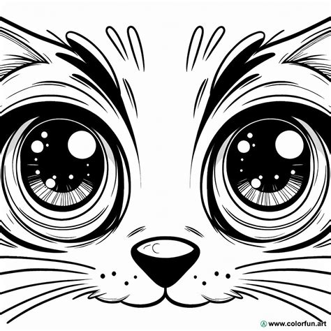 Dibujo Para Colorear De Ojos De Gato Descargar O Imprimir De Forma Gratuita