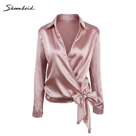 Sexy Chiffon Blouses Women Spring New Fashion Deep V Collar Long Sleeves Sexy Chiffon Blouses