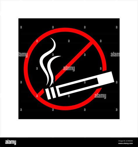 No fumar icono no fumar signo Vector Arte Ilustración Imagen Vector de