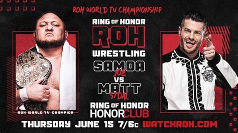 Ring Of Honor Live Results Samoa Joe The Embassy Title Defenses