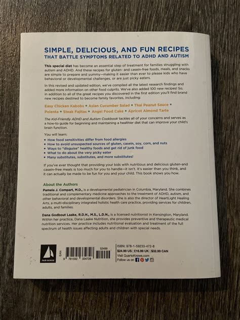 The Kid Friendly Adhd And Autism Cookbook 9781592334728 Ebay