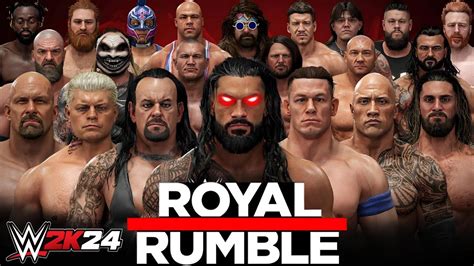 Wwe 2k24 30 Men Royal Rumble Winner Face King Brock Lesnarwwe 2k24 Live Stream Youtube