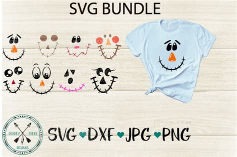 Scarecrow Faces Svg Bundle