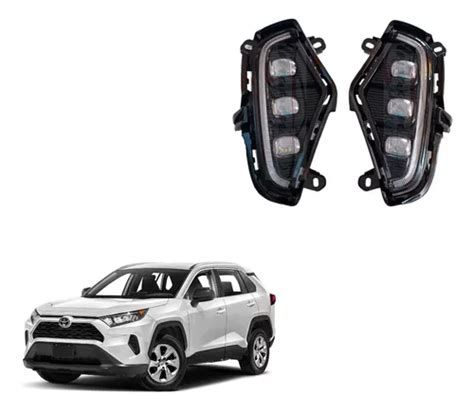 Bisel Led Drl Toyota Rav4 2019 22 Blanca Ambar Direccional Cuotas Sin