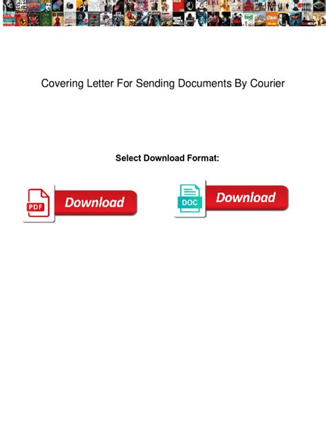 Fillable Online Covering Letter For Sending Documents By Courier