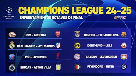 As Han Quedado Los Cruces De Octavos De La Champions League