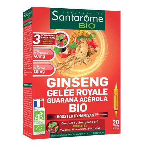 Supliment Alimentar Ginseng Gelee Royale Guarana Acerola Bio Santarome