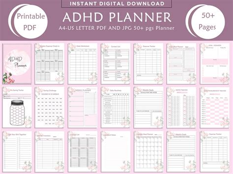 Adhs Planer Erwachsene Adhs Journal Adhd Produktivit T Etsy De