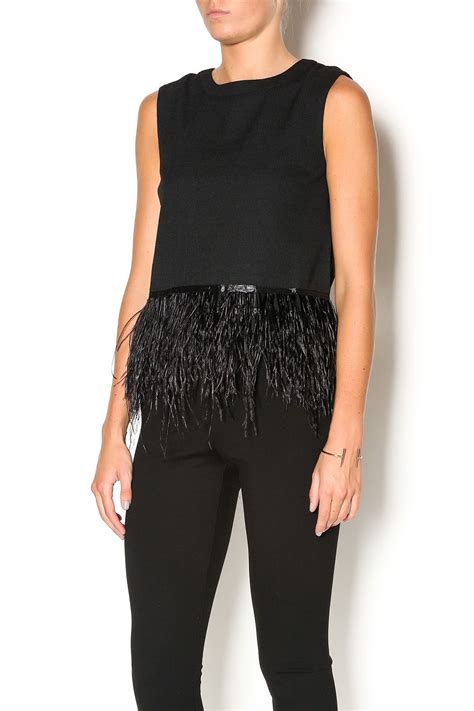 Black Feather Top Feather Tops Black Feathers Dressed Down