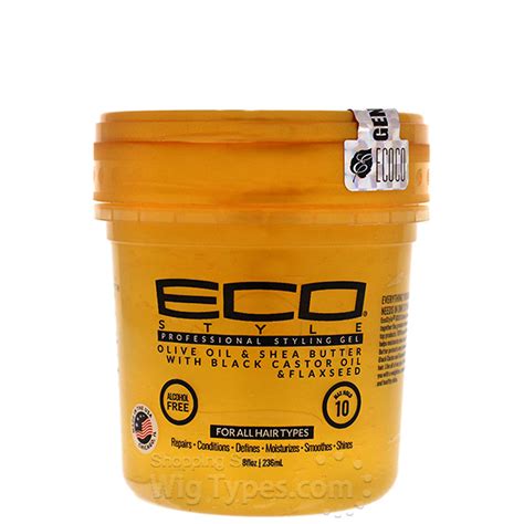 Eco Style Gold Styling Gel With Olive Oil And Shea Butter Black Castor Oil And Flaxseed 8oz