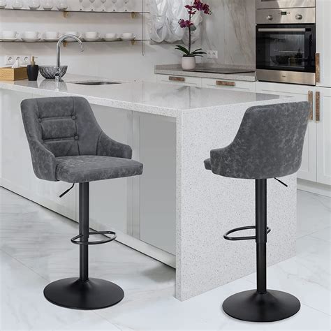 Sophia William Swivel Bar Stools Set Of 2 Kitchen Island Counter