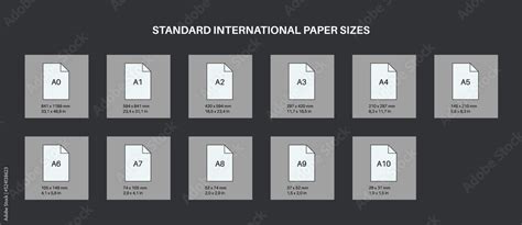 International paper sizes Stock Vector | Adobe Stock