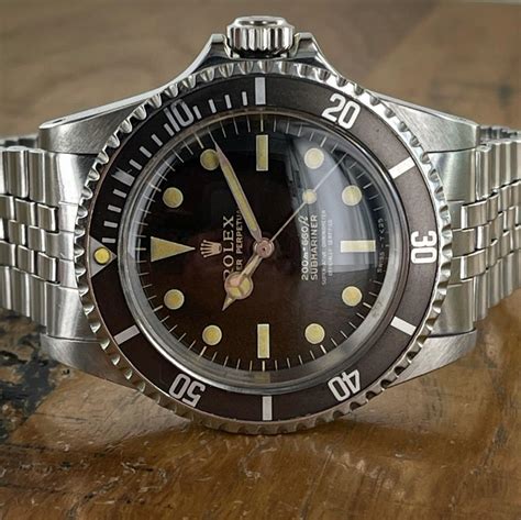 S Steel Rolex Submariner Tropical Gilt Dial Ref 5512 From 1966 Luxury