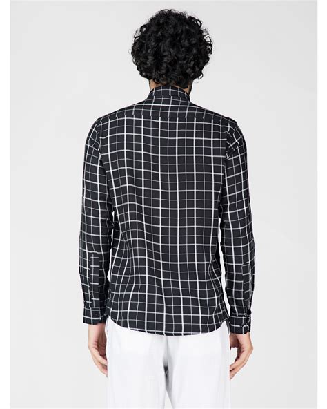 Black and white graph checkered shirt by Green Hill | The Secret Label