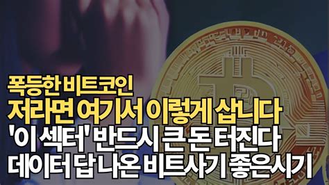 폭등한 비트코인 저라면 이때 이렇게 삽니다 이 분야 반드시 불장때 큰 돈이 터집니다 데이터와 지표를 통해 살펴본 지금은