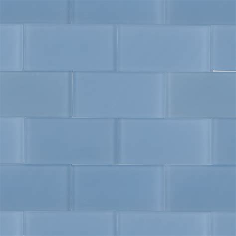 Shop For Loft Blue Gray Frosted 3x6 Glass Tile at TileBar.com