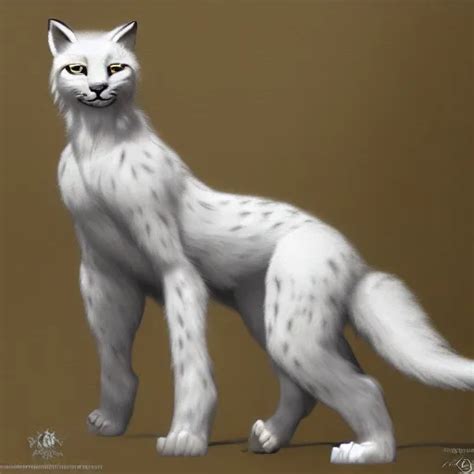 White Anthropomorphic Lynx Cat Full Body As Amogus By Stable Diffusion