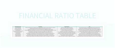 Optimizing Financial Performance With Key Ratio Analysis Excel