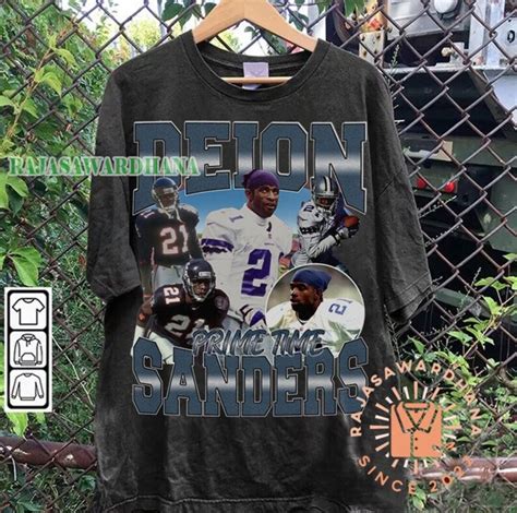 Deion Sanders S Vintage Bootleg Style Football Tshirt Retro Etsy