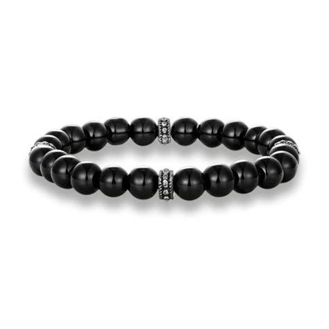 Black And Silver Stacked Bracelet Set Classy Men Collection