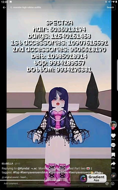 Pin By Ava Raiford On Roblox Outfit Codes Monster High Halloween