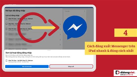 4 Cách đăng Xuất Messenger Trên Ipad Nhanh And đúng Cách Nhất