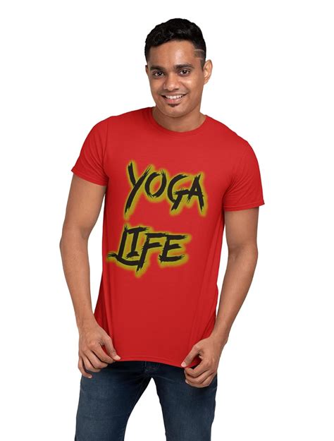 Buy Danya Creation Yoga Life Red Comfortable Yoga T Shirts For Yoga