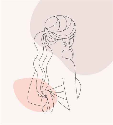 premium vector beautiful woman elegant  art style