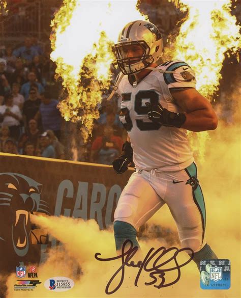 Luke Kuechly Signed Carolina Panthers 8x10 Photo Beckett Coa