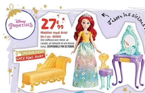 Promo Mobilier Royal Ariel Disney Princesses Chez King Jouet